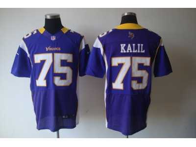 Nike NFL Minnesota Vikings #75 Matt Kalil purple Elite jerseys