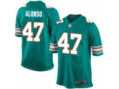 Men's Nike Miami Dolphins #47 Kiko Alonso Game Aqua Green Alternate NFL Jersey