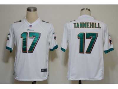 NIKE NFL Miami Dolphins #17 Tannehill White Game Jerseys