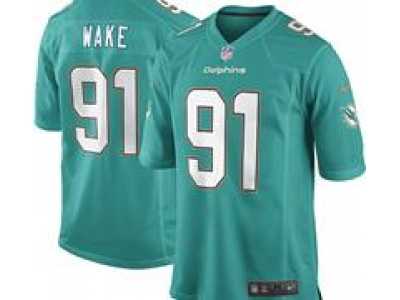 Nike NFL Miami Dolphins #91 Cameron Wake Green Jerseys(Game)