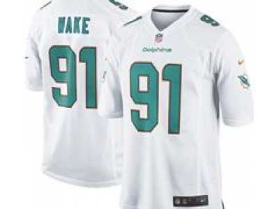Nike NFL Miami Dolphins #91 Cameron Wake white Jerseys(Game)