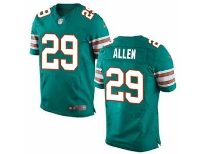 en's Nike Miami Dolphins #29 Nate Allen Elite Aqua Green Alternate NFL Jersey