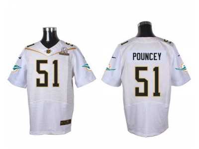 2016 Pro Bowl Nike Miami Dolphins #51 Mike Pouncey white jerseys(Elite)
