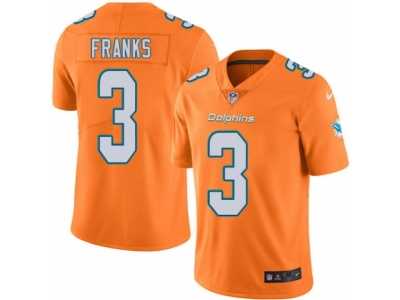 Men's Nike Miami Dolphins #3 Andrew Franks Elite Orange Rush NFL Jersey