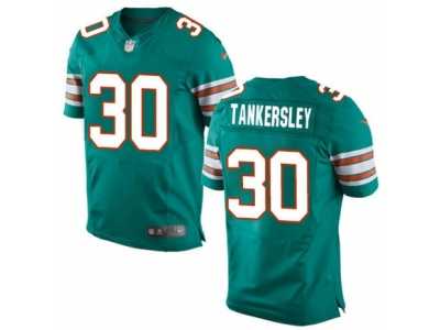 Men's Nike Miami Dolphins #30 Cordrea Tankersley Elite Aqua Green Alternate NFL Jersey