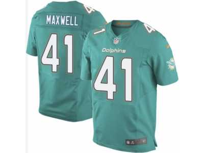 Men's Nike Miami Dolphins #41 Byron Maxwell Elite Aqua Green Team Color NFL Jersey