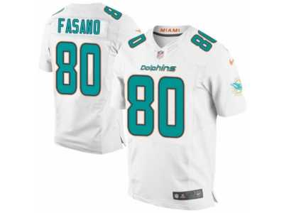 Men's Nike Miami Dolphins #80 Anthony Fasano Elite White NFL Jersey