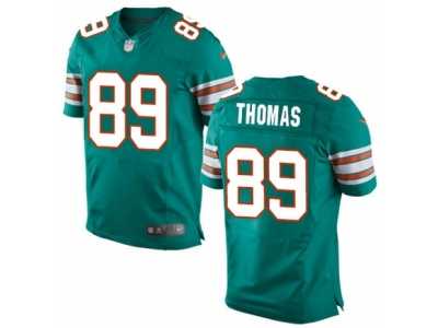 Men's Nike Miami Dolphins #89 Julius Thomas Elite Aqua Green Alternate NFL Jersey