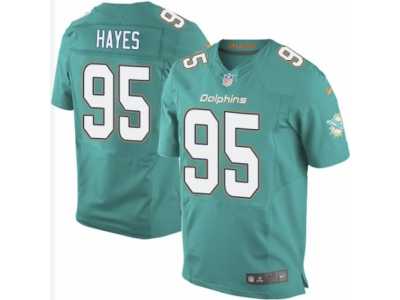 Men\'s Nike Miami Dolphins #95 William Hayes Elite Aqua Green Team Color NFL Jersey