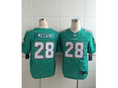 Nike Miami Dolphins #28 Mccain green Jerseys(Elite)