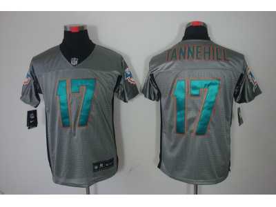 Nike NFL Miami Dolphins #17 Ryan Tannehill grey jerseys[Elite shadow]