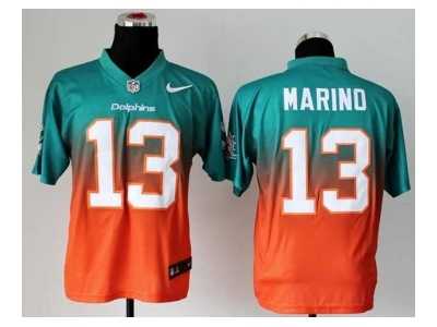 Nike jerseys miami dolphins #13 marino green-orange[Elite II drift fashion]