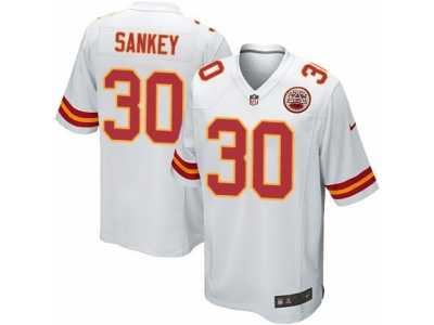Men's Nike Kansas City Chiefs #30 Bishop Sankey Game White NFL Jersey