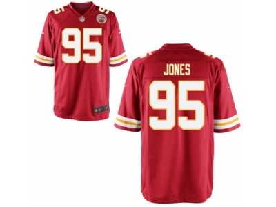Men's Nike Kansas City Chiefs #95 Chris Jones Game Red Team Color NFL Jersey