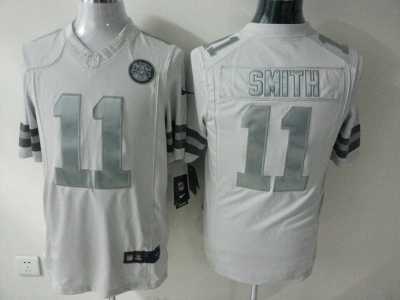 Nike Kansas City Chiefs #11 Alex Smith White Platinum Jerseys(Game)