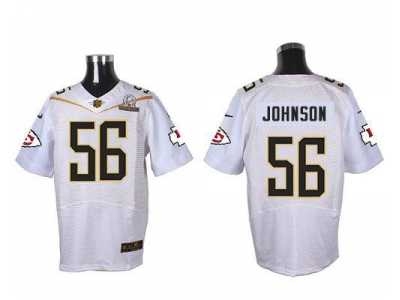 2016 Pro Bowl Nike Kansas City Chiefs #56 Derrick Johnson white Jerseys(Elite)