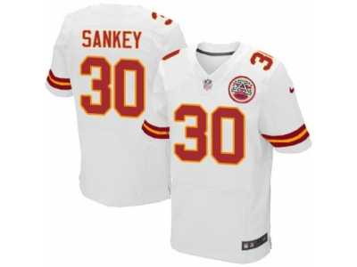 Men's Nike Kansas City Chiefs #30 Bishop Sankey Elite White NFL Jersey