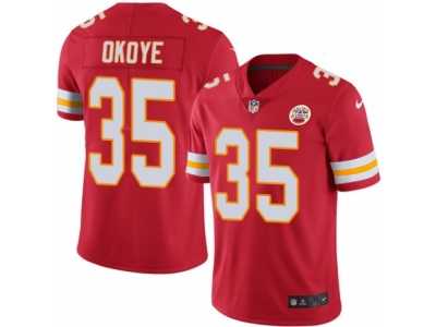 Men's Nike Kansas City Chiefs #35 Christian Okoye Elite Red Rush NFL Jersey