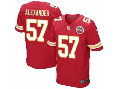 Men's Nike Kansas City Chiefs #57 D.J. Alexander Elite Red Team Color NFL Jersey