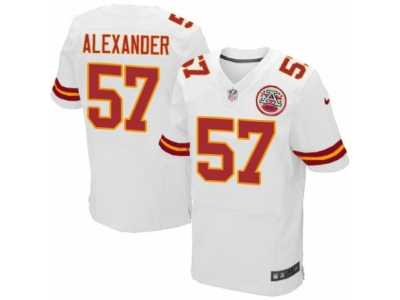 Men's Nike Kansas City Chiefs #57 D.J. Alexander Elite White NFL Jersey
