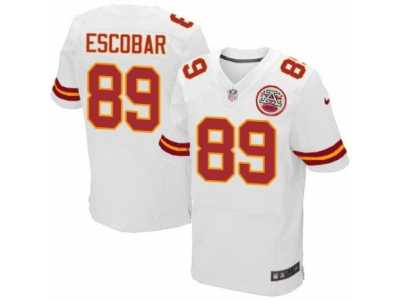 Men's Nike Kansas City Chiefs #89 Gavin Escobar Elite White NFL Jersey