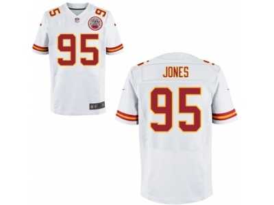 Men's Nike Kansas City Chiefs #95 Chris Jones Elite White NFL Jersey