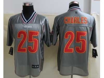 Nike Kansas City Chiefs #25 Charles Grey Jerseys(Vapor Elite)