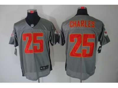 Nike NFL Kansas City Chiefs #25 Jamaal Charles grey jerseys[Elite shadow]