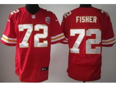 Nike NFL Kansas City Chiefs #72 Eric Fisher Red Jerseys(Elite)