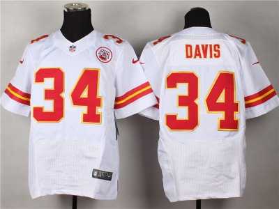 Nike NFL kansas city chiefs #34 davis White jerseys(Elite)