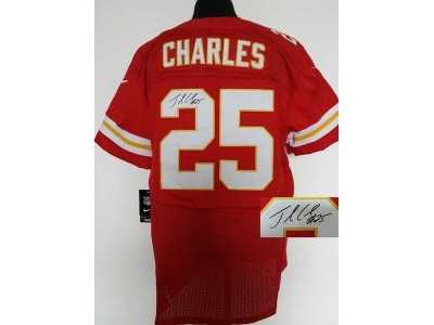 Nike jerseys kansas city chiefs #25 charles red[Elite signature]