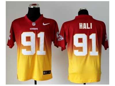 Nike jerseys kansas city chiefs #91 hali red-yellow[Elite II drift fashion]