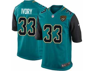 Men's Nike Jacksonville Jaguars #33 Chris Ivory Game Teal Green Team Color NFL Jersey
