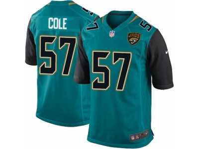 Men's Nike Jacksonville Jaguars #57 Audie Cole Game Teal Green Team Color NFL Jersey