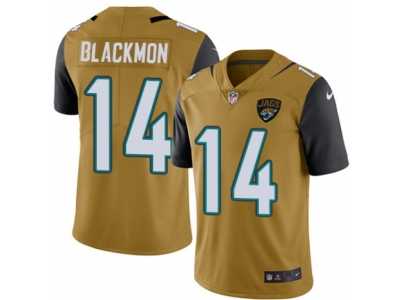 Men's Nike Jacksonville Jaguars #14 Justin Blackmon Elite Gold Rush NFL Jersey