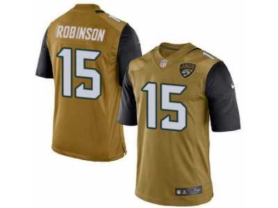 Men's Nike Jacksonville Jaguars #15 Allen Robinson Elite Gold Rush NFL Jersey