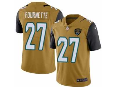 Men's Nike Jacksonville Jaguars #27 Leonard Fournette Elite Gold Rush NFL Jersey