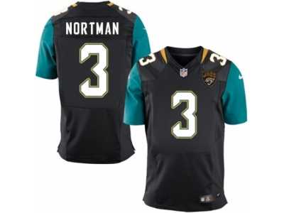 Men's Nike Jacksonville Jaguars #3 Brad Nortman Elite Black Alternate NFL Jersey
