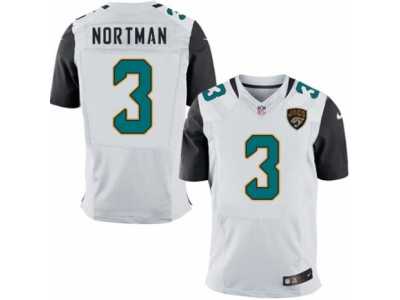 Men's Nike Jacksonville Jaguars #3 Brad Nortman Elite White NFL Jersey