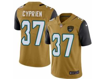 Men's Nike Jacksonville Jaguars #37 John Cyprien Elite Gold Rush NFL Jersey