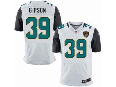 Men's Nike Jacksonville Jaguars #39 Tashaun Gipson Elite White NFL Jersey