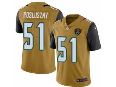 Men's Nike Jacksonville Jaguars #51 Paul Posluszny Elite Gold Rush NFL Jersey