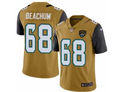 Men's Nike Jacksonville Jaguars #68 Kelvin Beachum Elite Gold Rush NFL Jersey