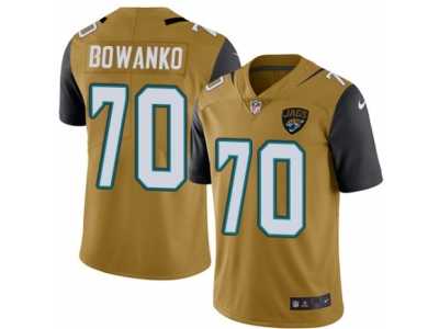 Men's Nike Jacksonville Jaguars #70 Luke Bowanko Elite Gold Rush NFL Jersey