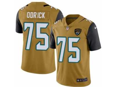 Men's Nike Jacksonville Jaguars #75 Jared Odrick Elite Gold Rush NFL Jersey