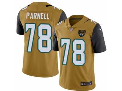 Men's Nike Jacksonville Jaguars #78 Jermey Parnell Elite Gold Rush NFL Jersey