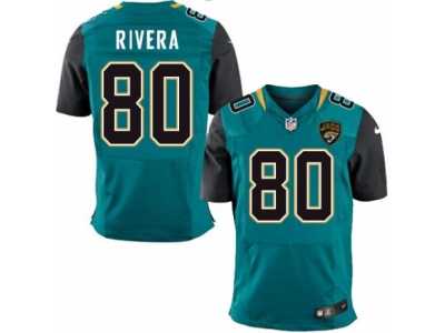 Men's Nike Jacksonville Jaguars #80 Mychal Rivera Elite Teal Green Team Color NFL Jersey