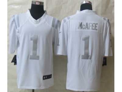 Nike Indianapolis Colts #1 Pat McAfee Platinum White Jerseys(Game)
