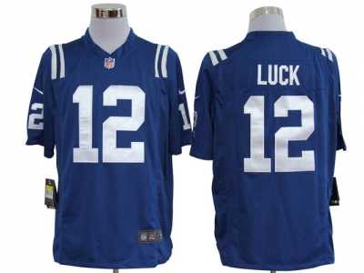 Nike NFL Indianapolis Colts #12 luck blue Game Jerseys