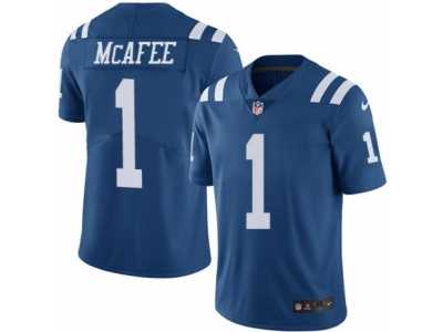 Men's Nike Indianapolis Colts #1 Pat McAfee Elite Royal Blue Rush NFL Jersey